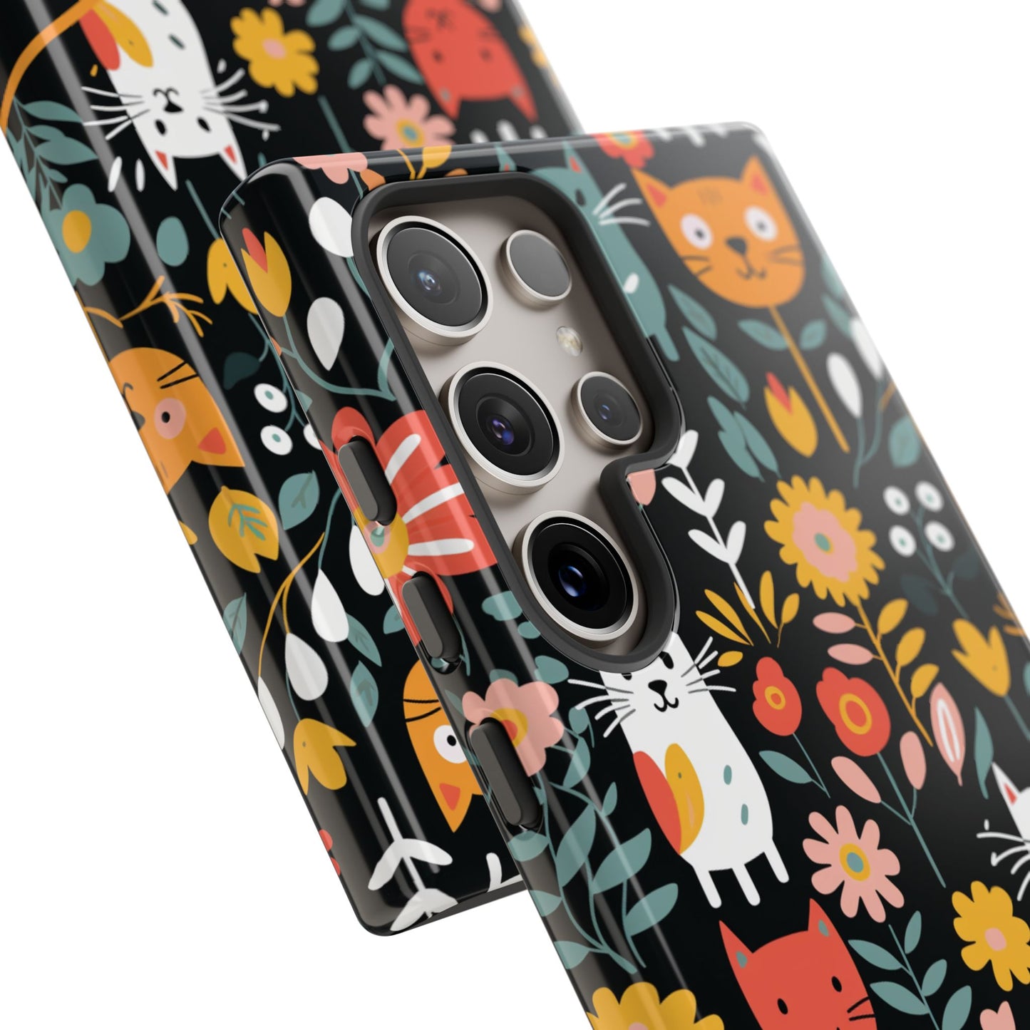 Personalized Whimsical Feline Garden Google and Samsung Tough Cases