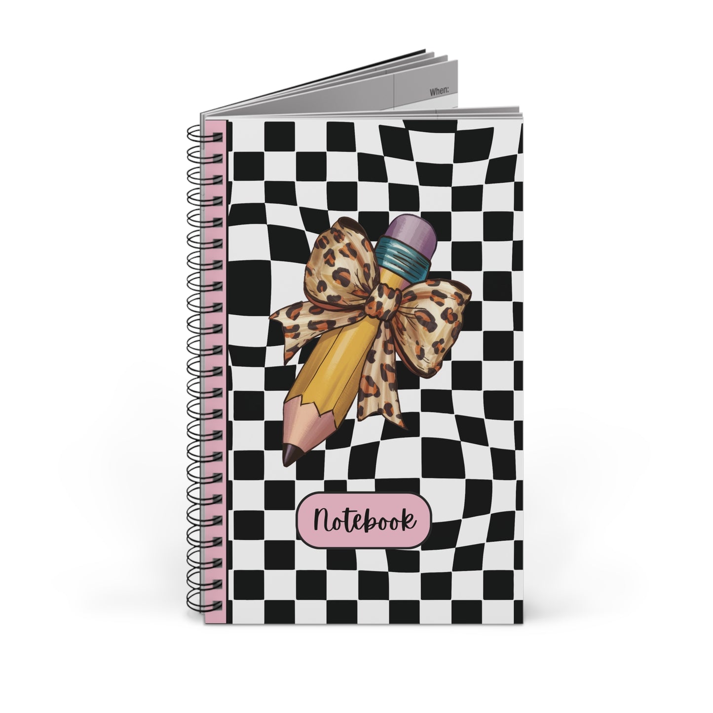 Wild Style Checkered Charm Spiral Journal (EU)- (PY)