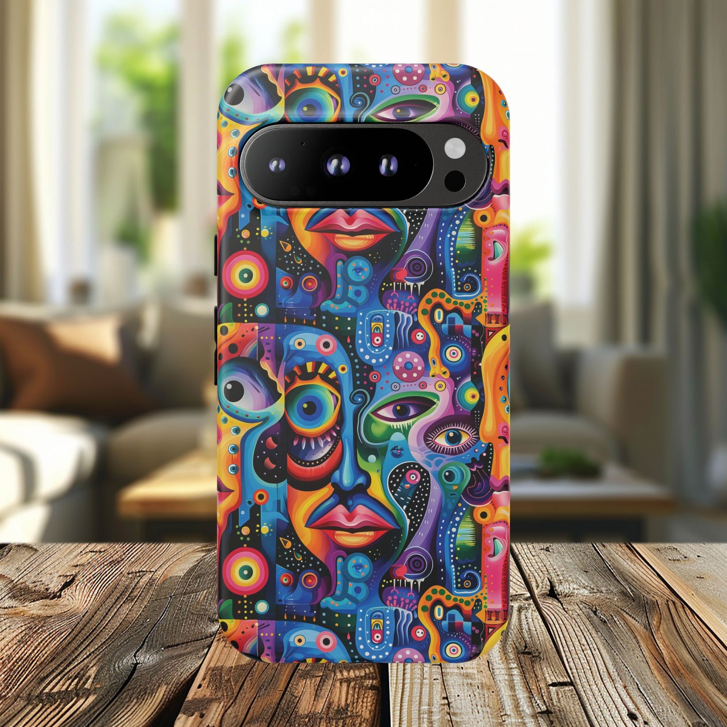 Psychedelic Visions Vibrant Samsung, iPhone and Google Pixel Phone Cases - Colorful Artistic Design