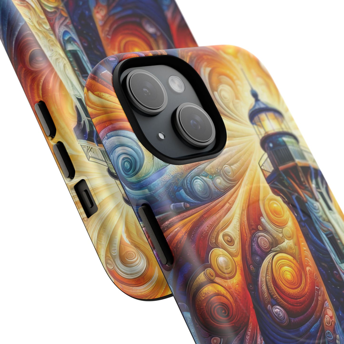 Vibrant Lighthouse Magnetic iPhone Case, Durable Protection for Everyday Adventure, Gift for Nature Lovers, Colorful iPhone Cover