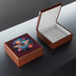 Dragonfly Floral Jewelry Box – Stained Glass Style Trinket Case