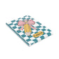 Teal Checkered Charm Hardcover Notebook with Puffy Covers (PY)