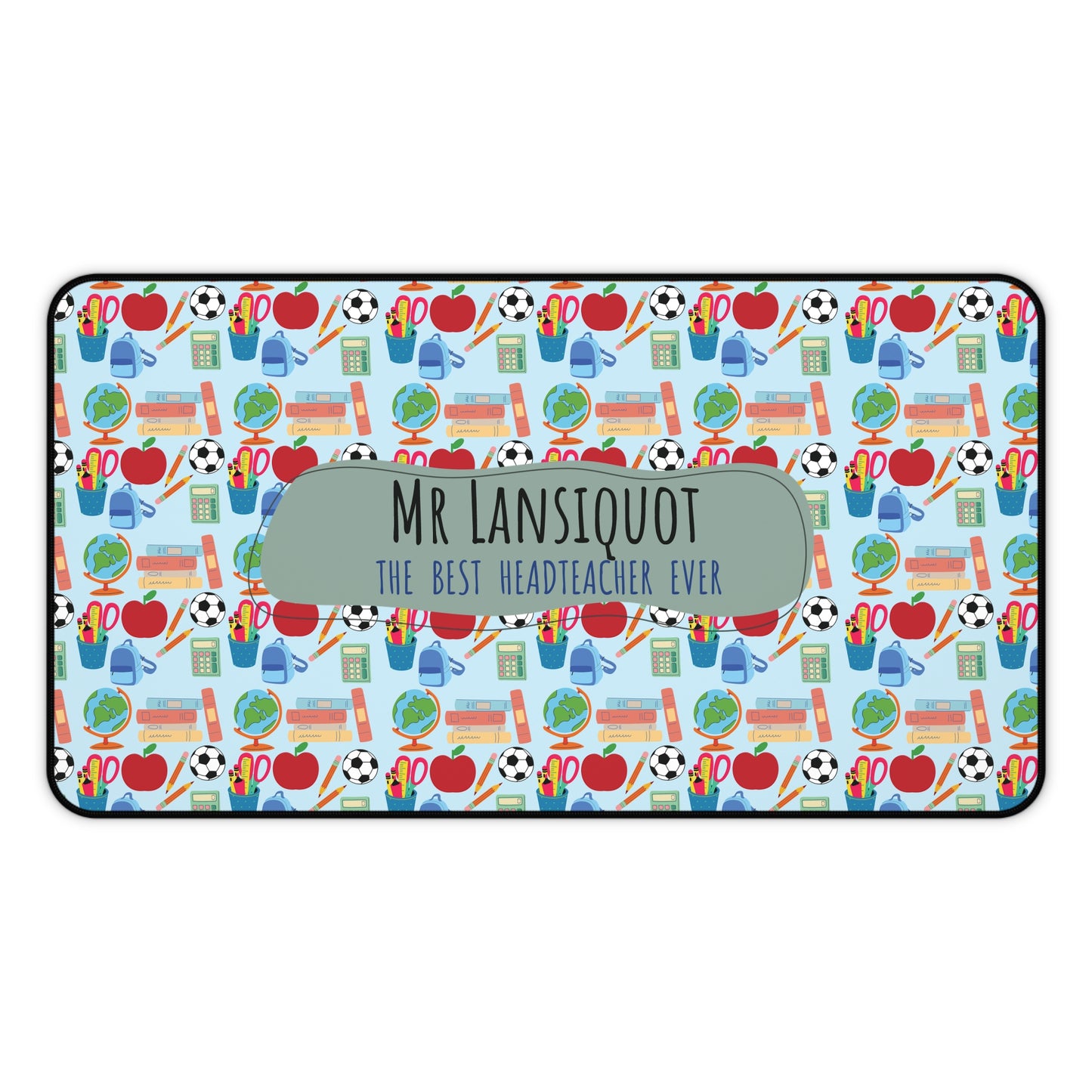 Personalized Teacher Desk Mat, Best Headteacher Gift, Classroom Decor, Functional Office Mat, Teacher Appreciation