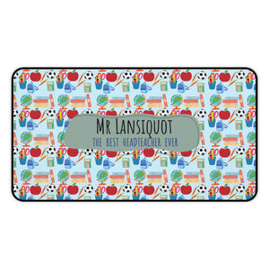 Personalized Teacher Desk Mat, Best Headteacher Gift, Classroom Decor, Functional Office Mat, Teacher Appreciation