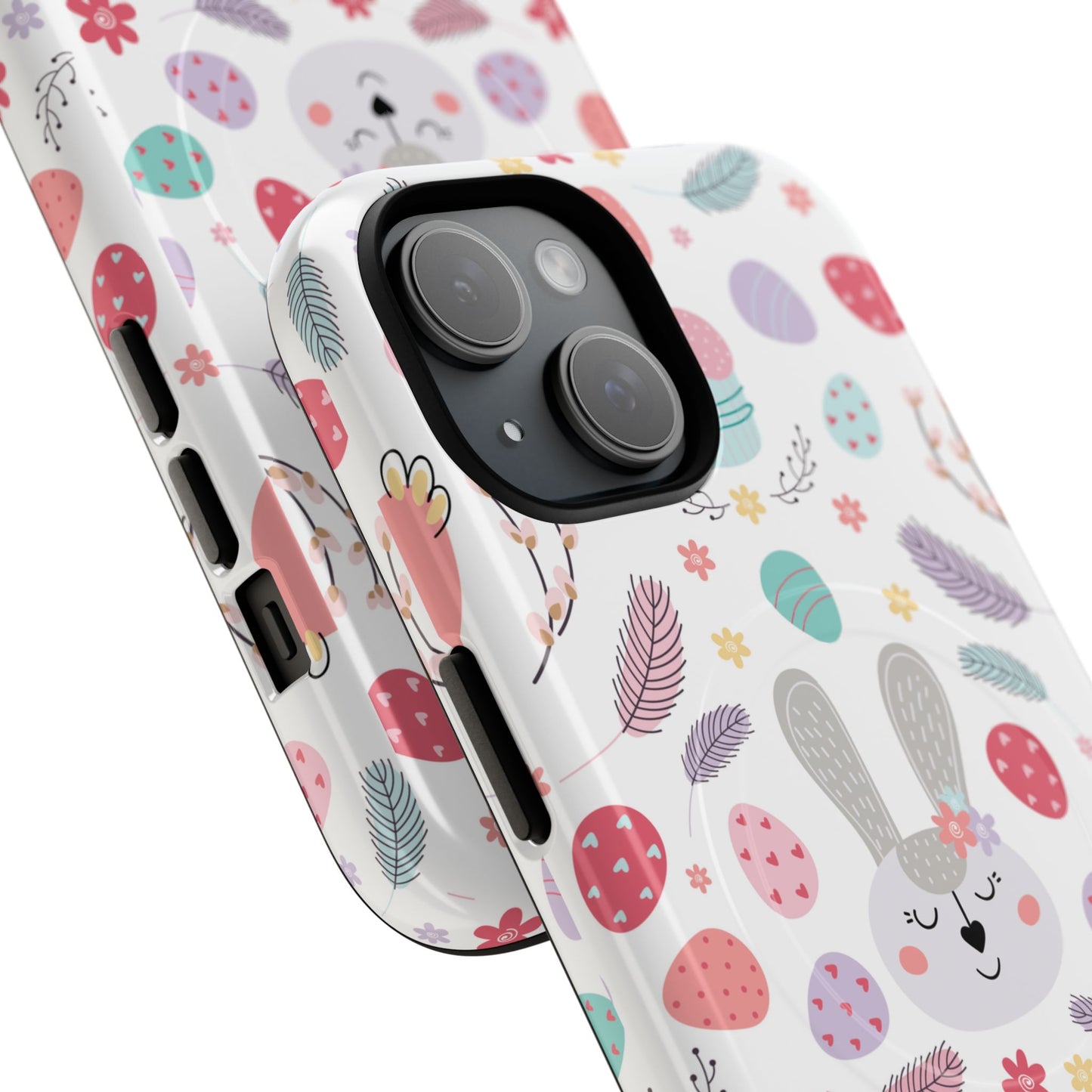 Cute Easter Bunny iPhone Case, Tough Magnetic Phone Cover, Spring Gift, Durable iPhone Accessory, Adorable Easter Decor