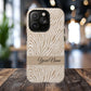 Personalized Zebra Animal Print Cover, Tough Magnetic MagSafe® iPhone® 13, 14, 15, 16, 17, Pro, Pro Max, Plus Cases (Custom Name).