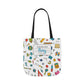 Personalized Classroom Couture Composition Book Inspired Canvas Tote Bag with Colorful Straps, Cute School Bag, Eco-Friendly Tote, Back to School Shopping Bag, Teacher Gift Idea