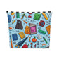 Blue Academic Adventures Cotton Cosmetic Bag