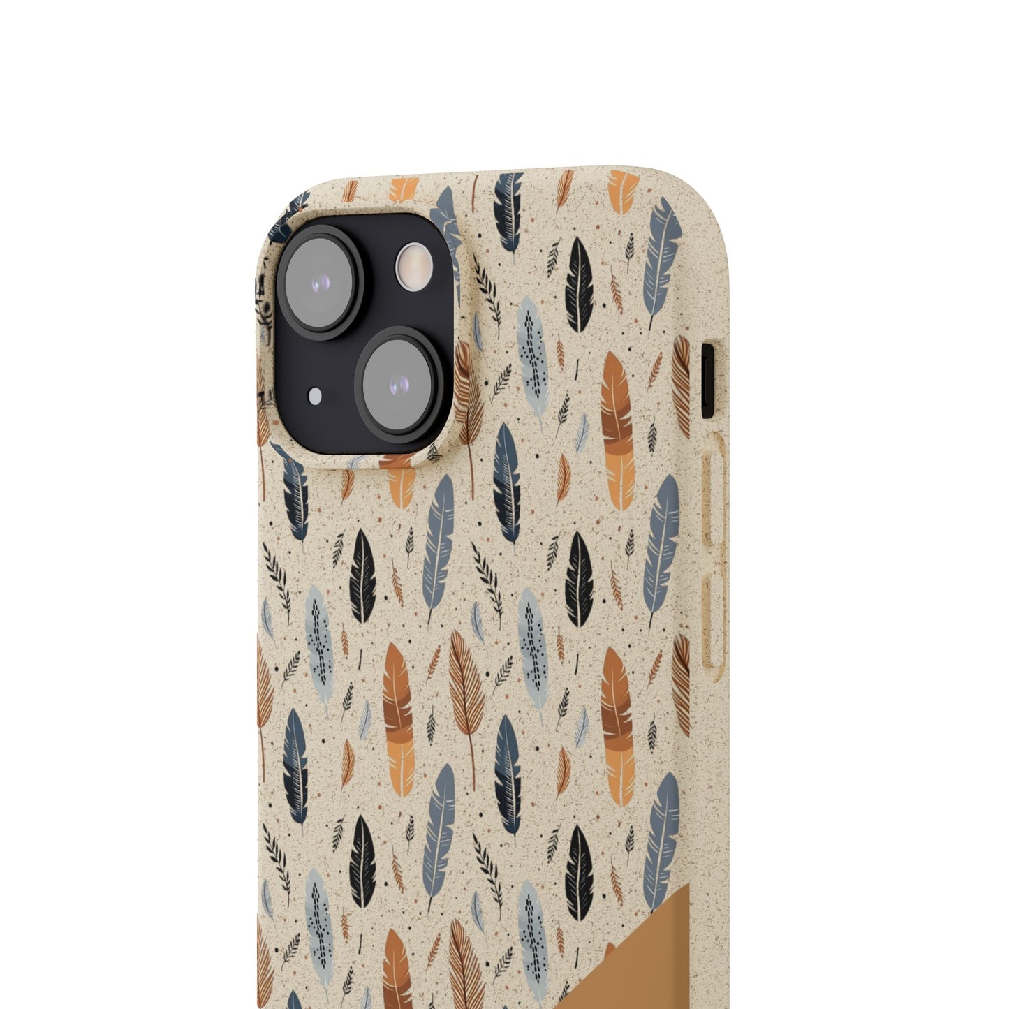 Personalized Whispering Feathers Samsung and iPhone Biodegradable Case, Custom Name Case.