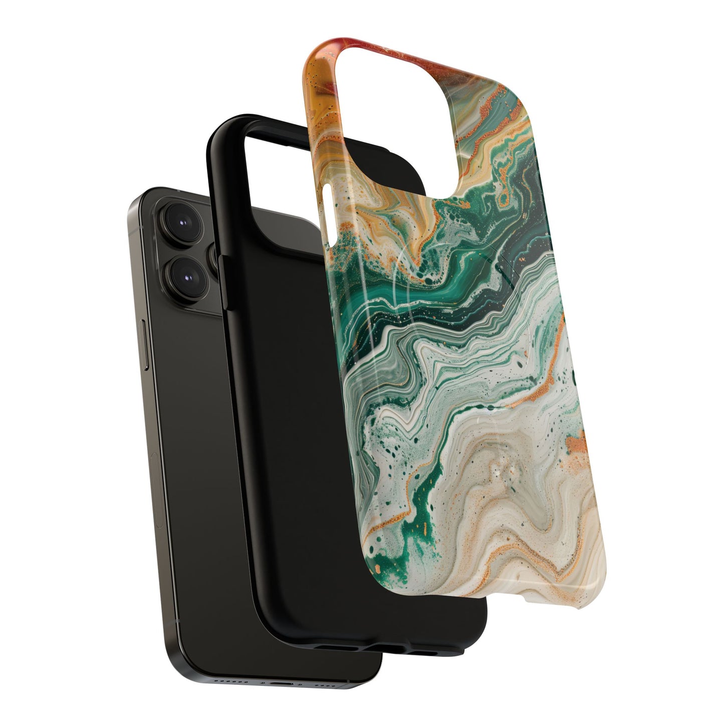 Stylish Tough Acrylic Magnetic iPhone Cases for Everyday Protection, Marble Design, Unique Gifts for Tech Lovers, Holiday Essentials