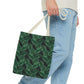 Black Tropical Bliss Tote Bag