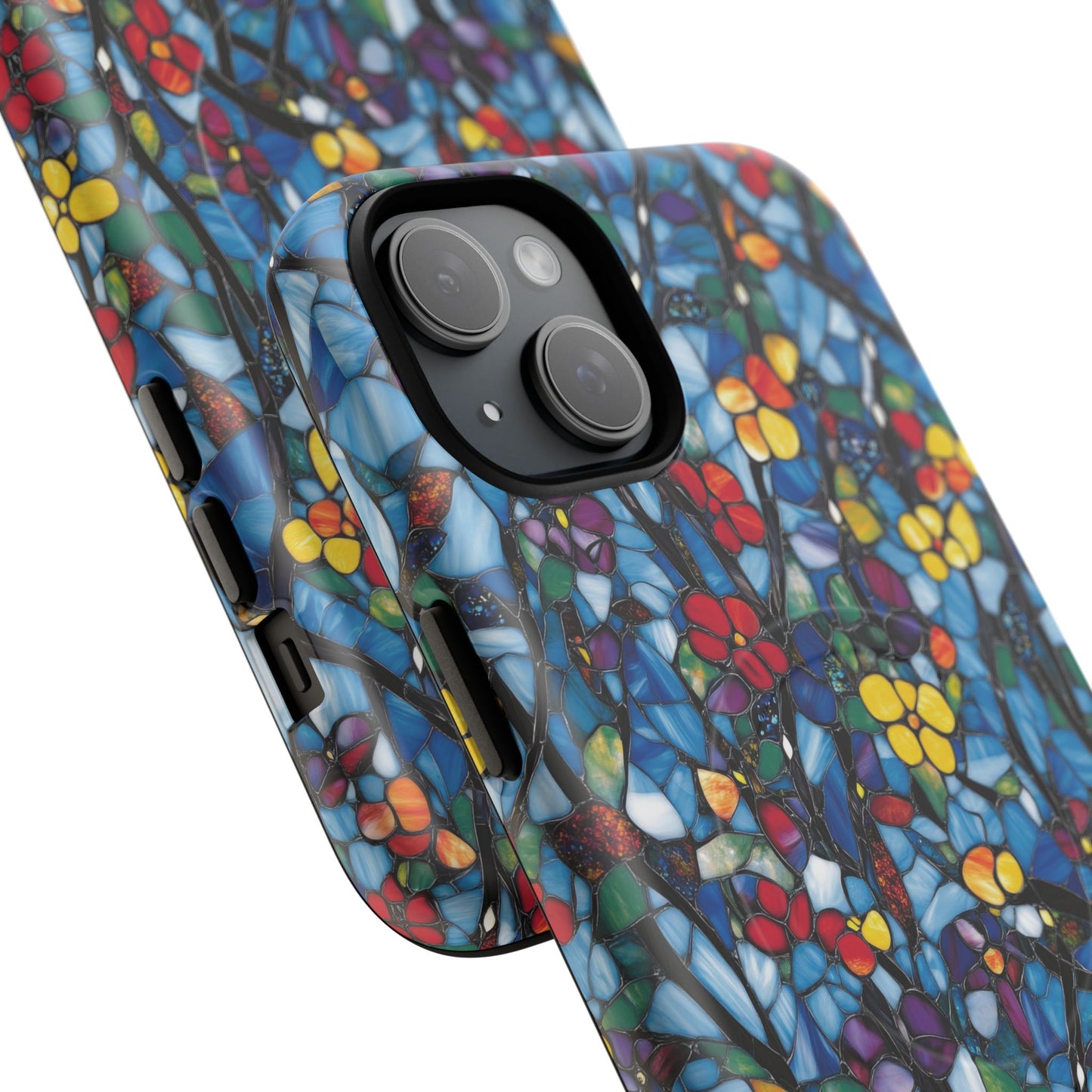 Colorful Floral Phone Case, Tough Magnetic Phone Cover, Durable Tech Accessory, Unique Gift for Her, Vibrant Smartphone Case