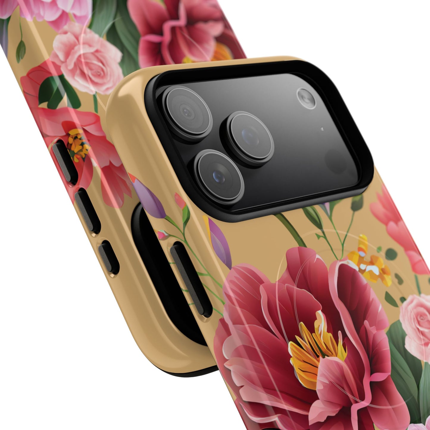 Sunset Botanica Tough iPhone Magnetic Case, Gifts for Her, MagSafe® iPhone® Tough Case, iPhone 13, 14, iPhone 15, iPhone 16, 17, Pro, Pro Max, Plus.