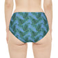 Blue Tropical Bliss High-Waist Hipster Bikini Bottom (AOP)