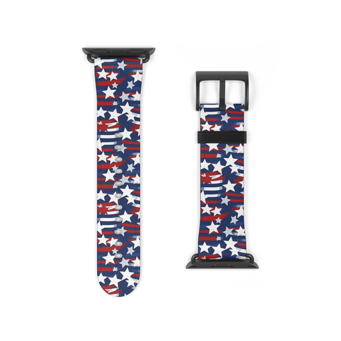 Patriotic Waves - Red, White & Blue Stars | USA Flag Design