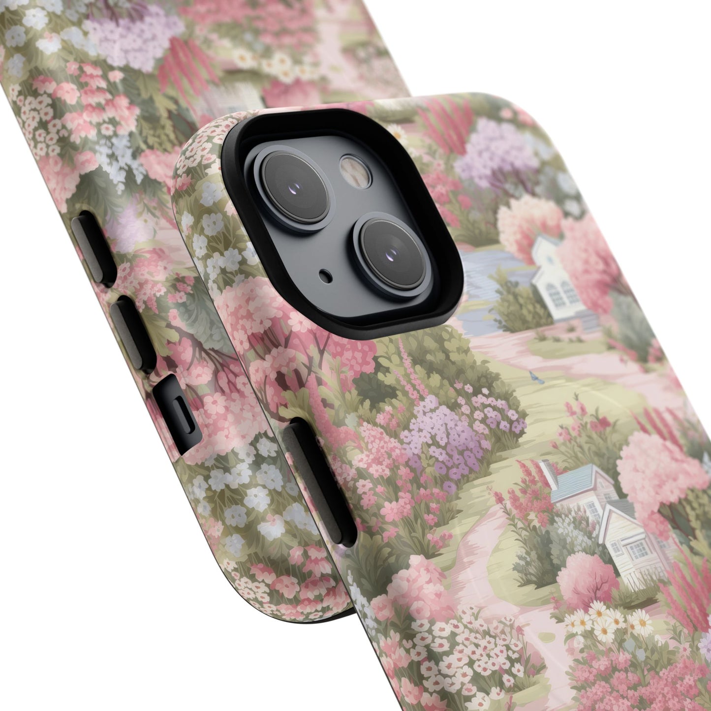 Whispers of Spring Lane Tough iPhone Magnetic Case, Floral iPhone Protection, Gift for Nature Lovers, Spring Accents, Durable Design, Customizable iPhone Cases