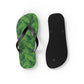 Green Tropical Bliss Flip Flops