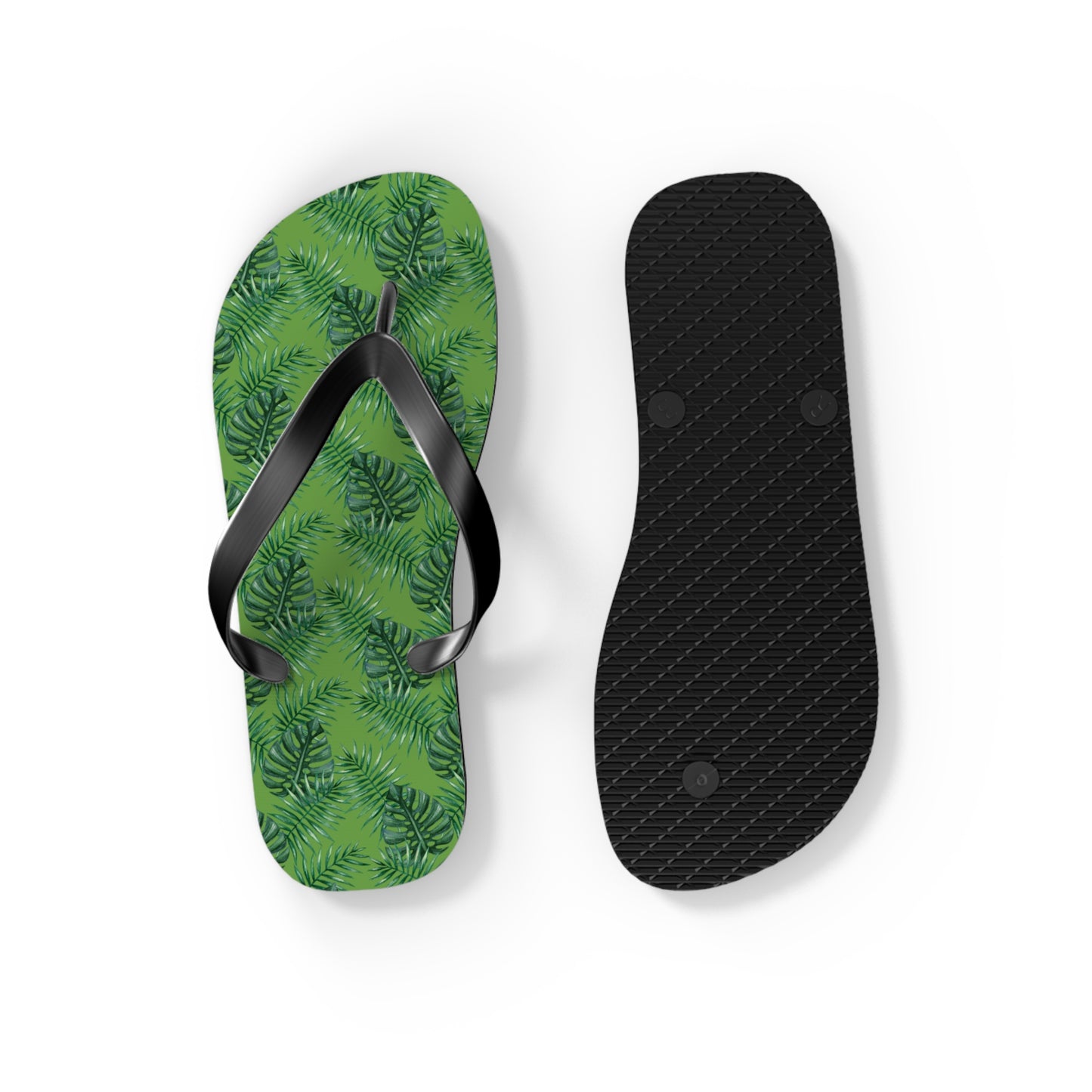 Green Tropical Bliss Flip Flops