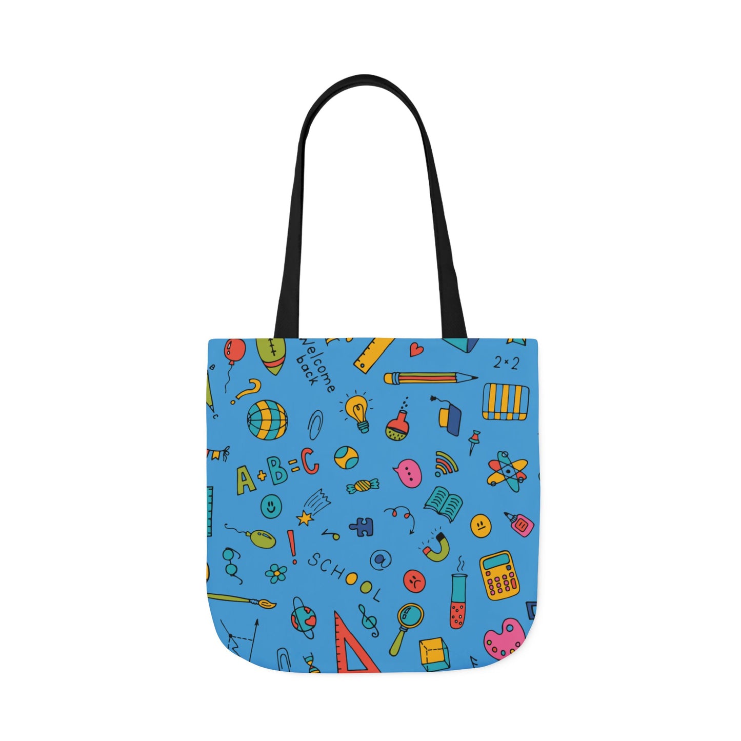 Personalized Classroom Couture Composition Book Inspired Canvas Tote Bag with Colorful Straps, Cute School Bag, Eco-Friendly Tote, Back to School Shopping Bag, Teacher Gift Idea