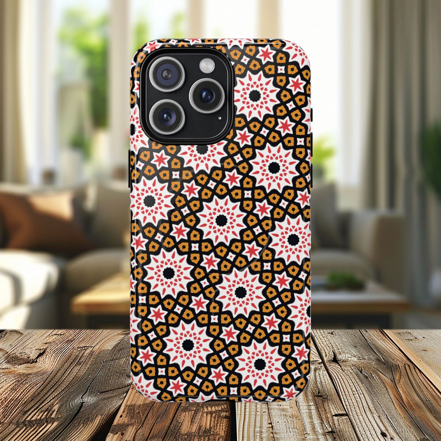 Bohemian Patterned Tough Magnetic Cases, Unique Phone Protection, Stylish Phone Cover, Gift for Trendsetters, Vibrant Designs
