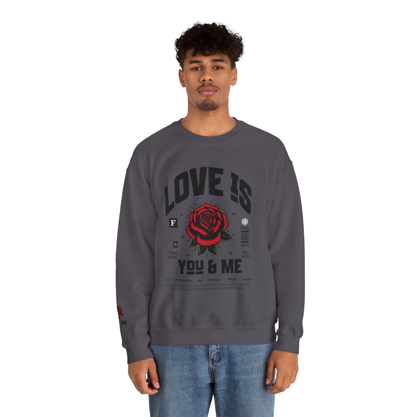 You and Me Unisex Heavy Gildan Blend™ Crewneck Sweatshirt.