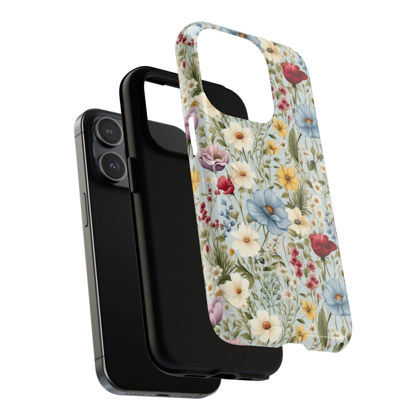 Meadow Whispers Tough iPhone Magnetic Case, Durable iPhone Protection, MagSafe Compatibility Phone Gift for Her, Spring Vibes, Modern Floral Design, Unique Gift Idea
