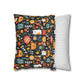 Whimsical Feline Garden Spun Polyester Square Pillow