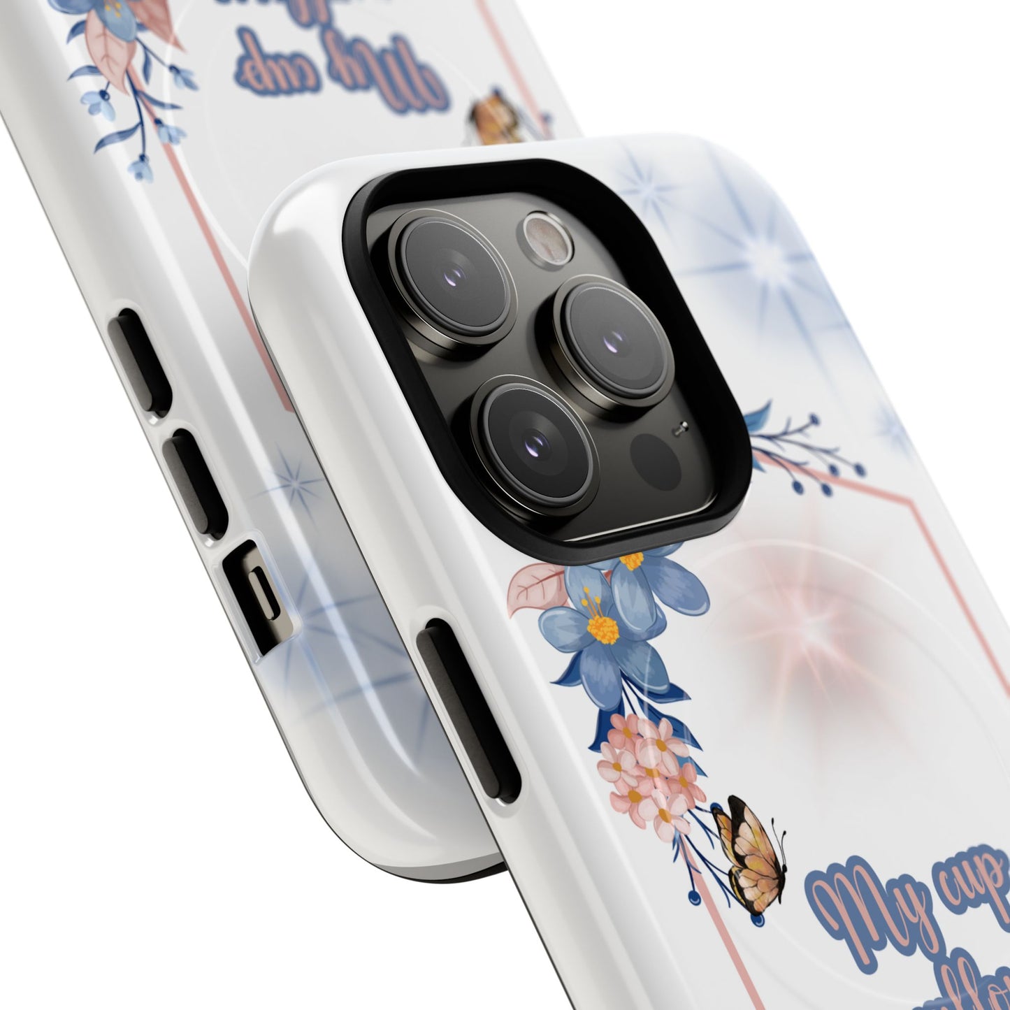 My Cup Overflows Psalm 23:5 | Inspirational Gift, Tough iPhone Magnetic Case | Scripture, Bible Verse, MagSafe® iPhone® Tough Case, iPhone 14, iPhone 15, iPhone 16, Pro, Pro Max, Plus