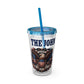 Patriotic Eagle 16oz Tumbler with Straw — "Happy 4th of July" USA Design