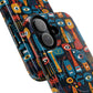 Urban Totem Vibe Tough iPhone Magnetic Case, Colorful Bohemian Art, Unique Gift for Him/Her, Holiday Accessory, iPhone Protection, MagSafe iPhone Case.