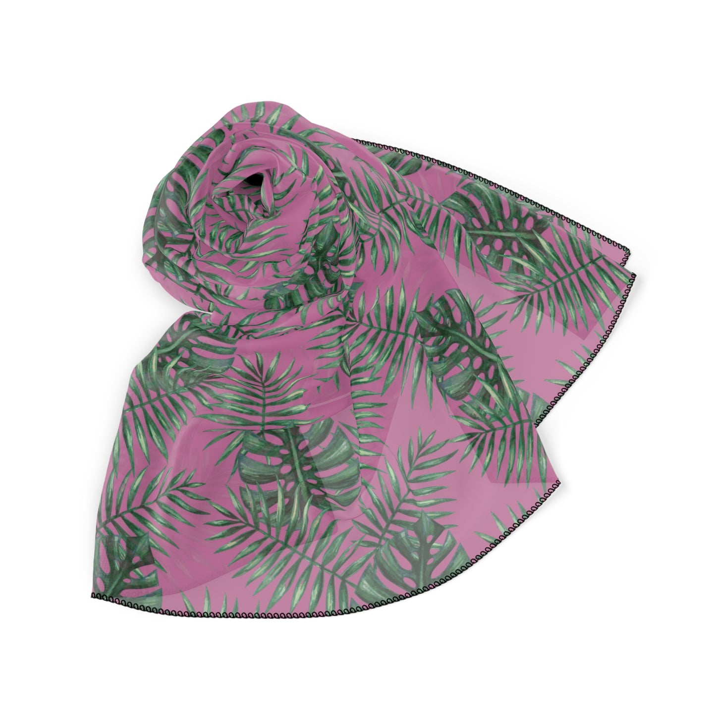 Pink Tropical Bliss Poly Scarf