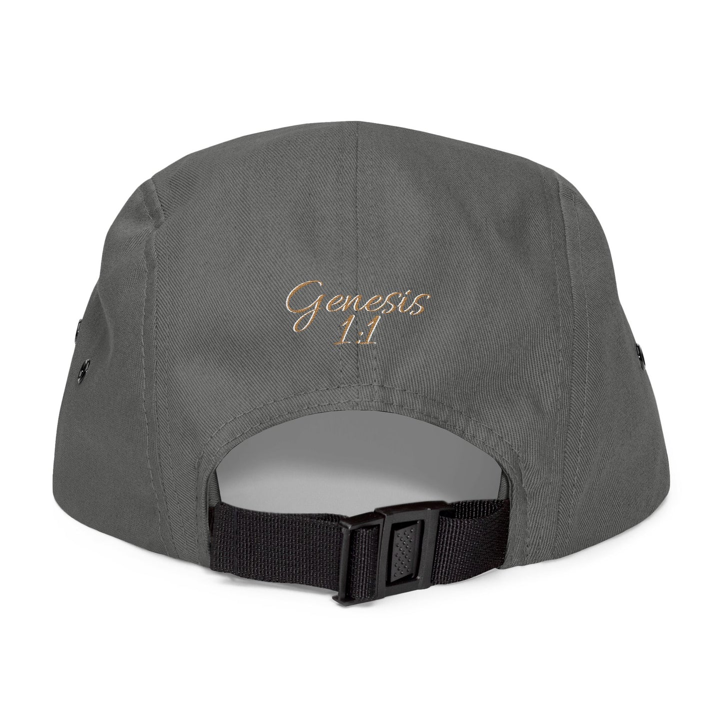 Embroidered 'ELOHIM, GENESIS 1:1'  5 Panel Cap, Trendy Hat, Outdoor Gear, Streetwear Accessory, Unique Gift, Fashion Statement