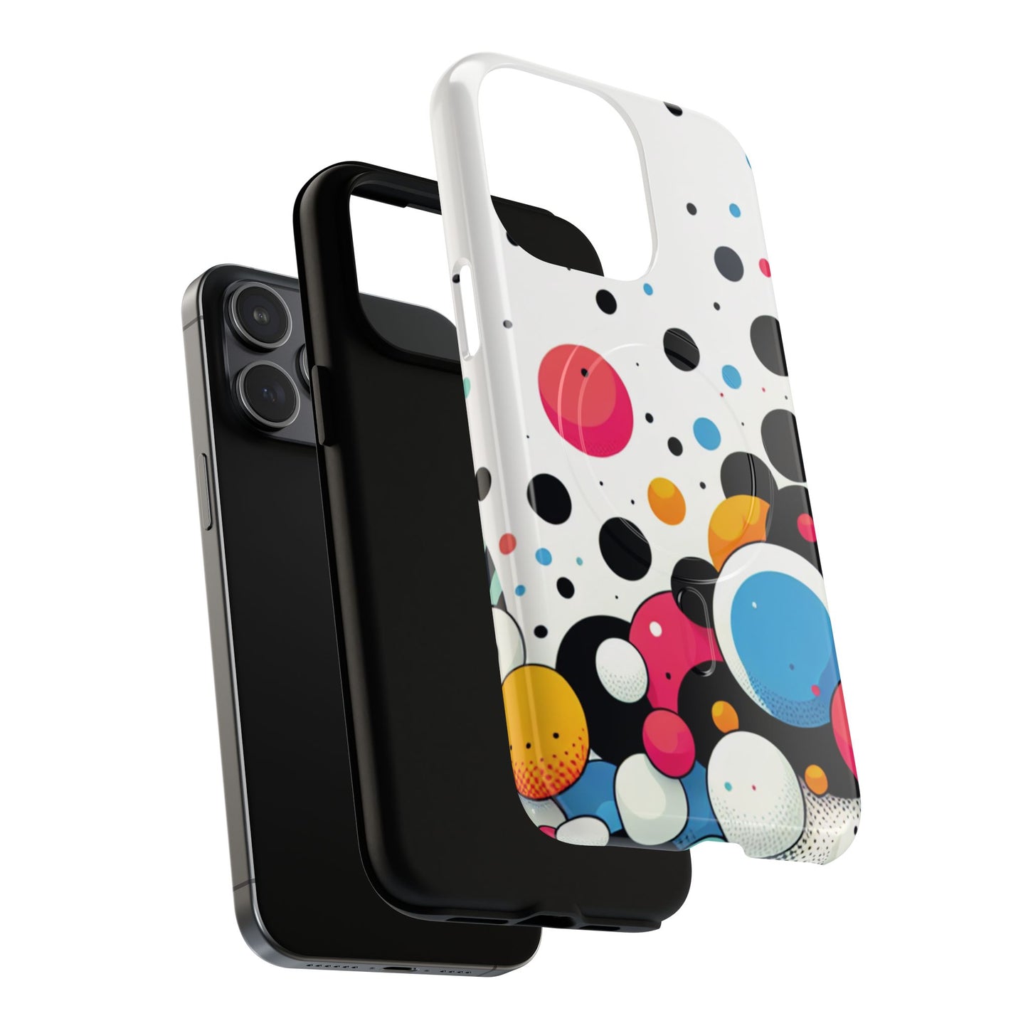 Vibrant Bubble Bloom Galaxy Magnetic iPhone Cases, Artistic Protection for Your Device, Gift for Tech Lovers, Colorful Designs, Unique iPhone Accessories
