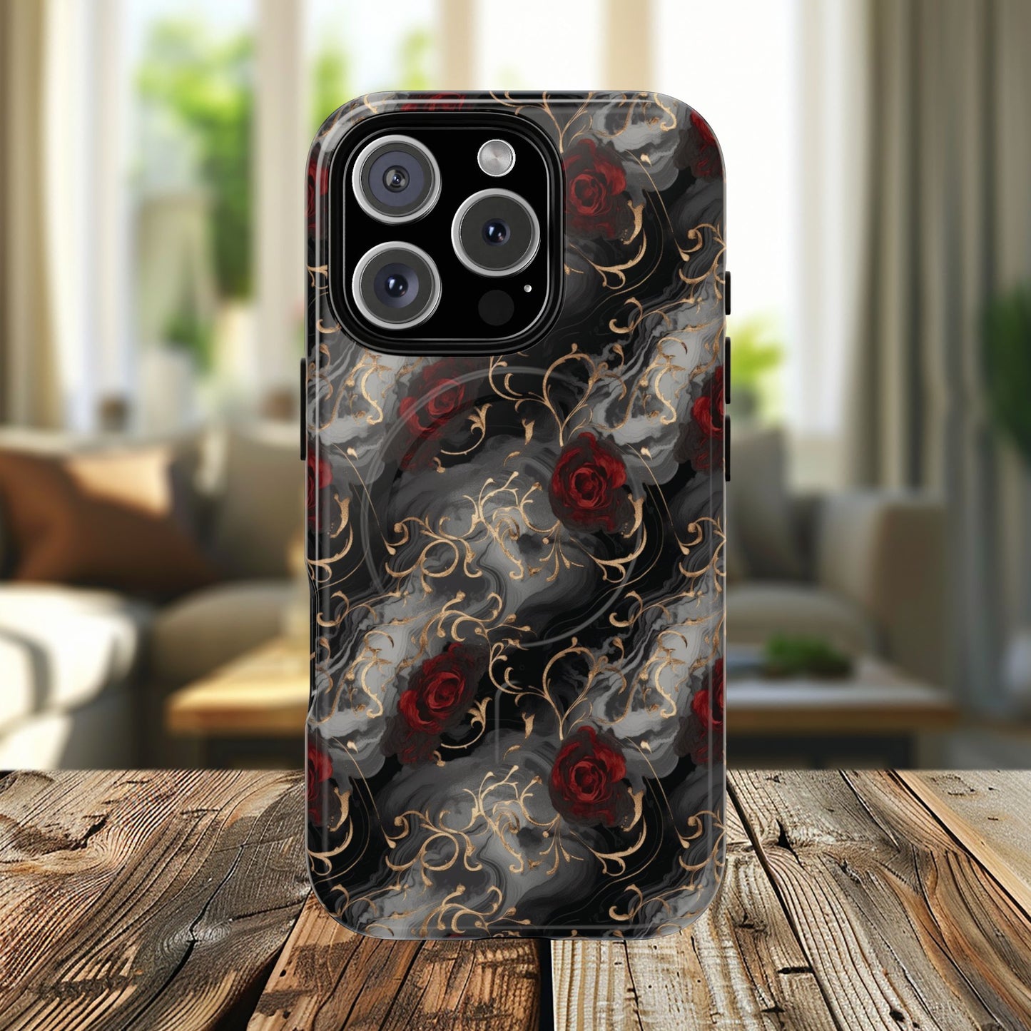 Elegant Floral Tough iPhone Magnetic Cases, iPhone Protection, Unique iPhone Covers, Stylish Mobile Accessories, Gift for Her