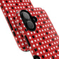 Crimson Gridlock Tough iPhone Magnetic Cases, Durable iPhone Accessories, Gift for Tech Lovers, Modern Design