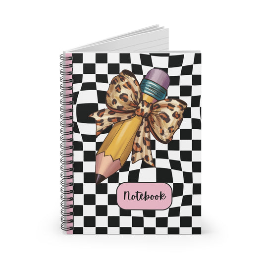 Wild Style Checkered Spiral Notebook - Ruled Line (PY)