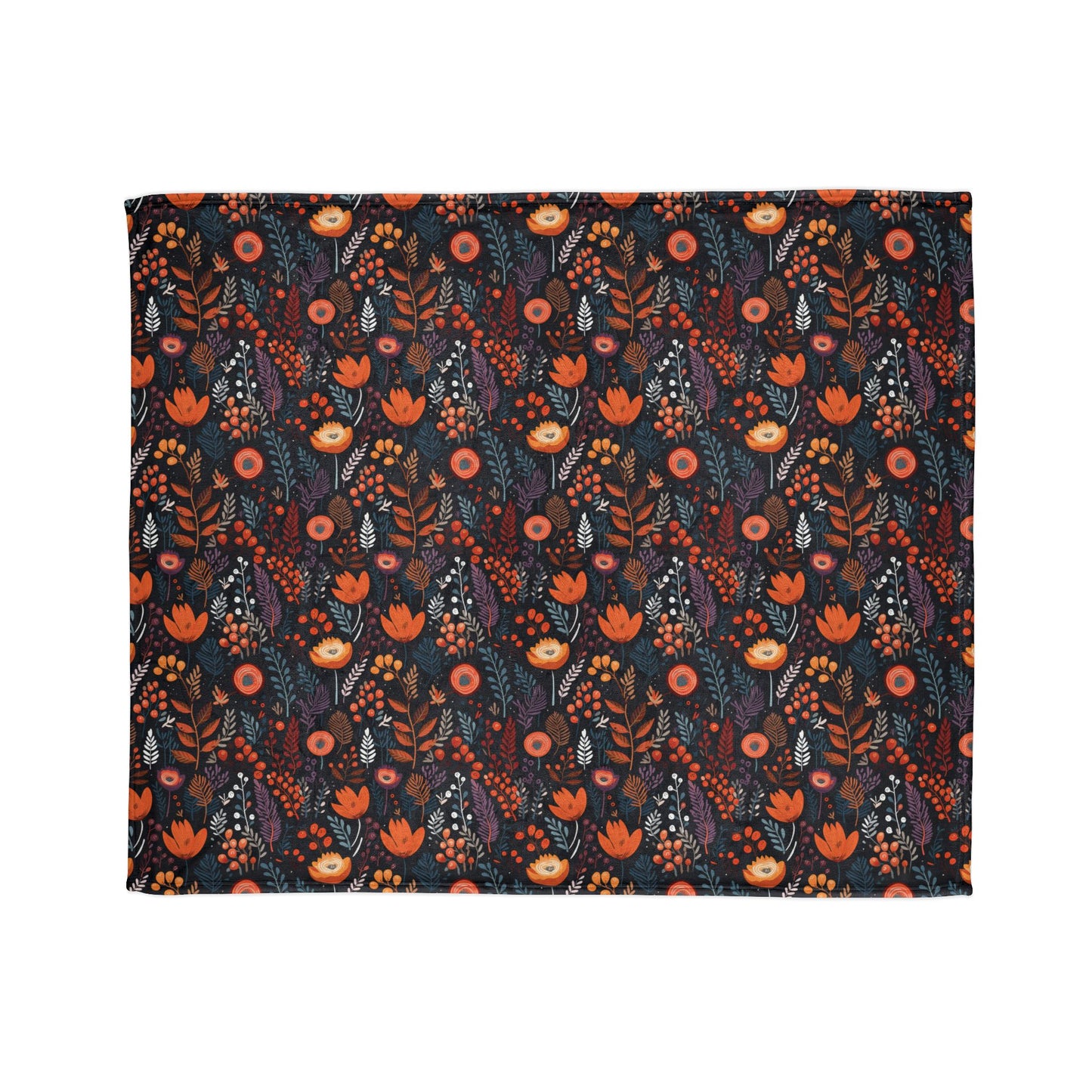Autumn Bloom Soft Minky Blanket''
