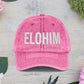 Vintage Embroidered Dad Cap with 'ELOHIM GENESIS 1:1' - Stylish Casual Hat, Gift for Him/Her, Summer Accessory, Trendy Streetwear, Spiritual Fashion