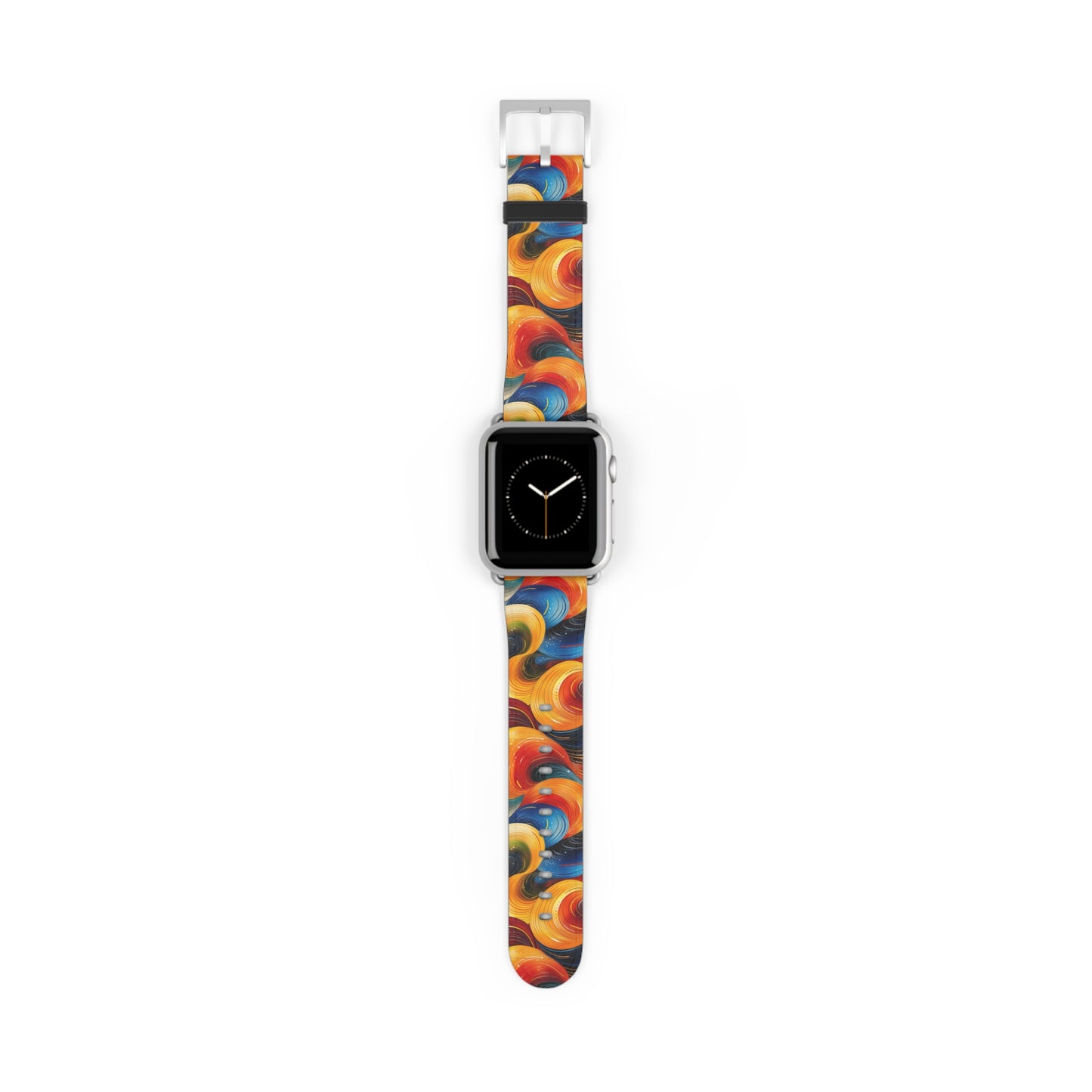 Cosmic Swirl Vibrant Art Watch Band - Colorful Abstract Design for Apple Watch.