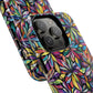 Prism Petal Burst Tough Magnetic iPhone Case, Colorful iPhone Case, Unique Gift for Flower Lovers, Stylish stained Glass Accessory