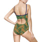 Brown Tropical Bliss Women's One-piece Swimsuit (AOP)