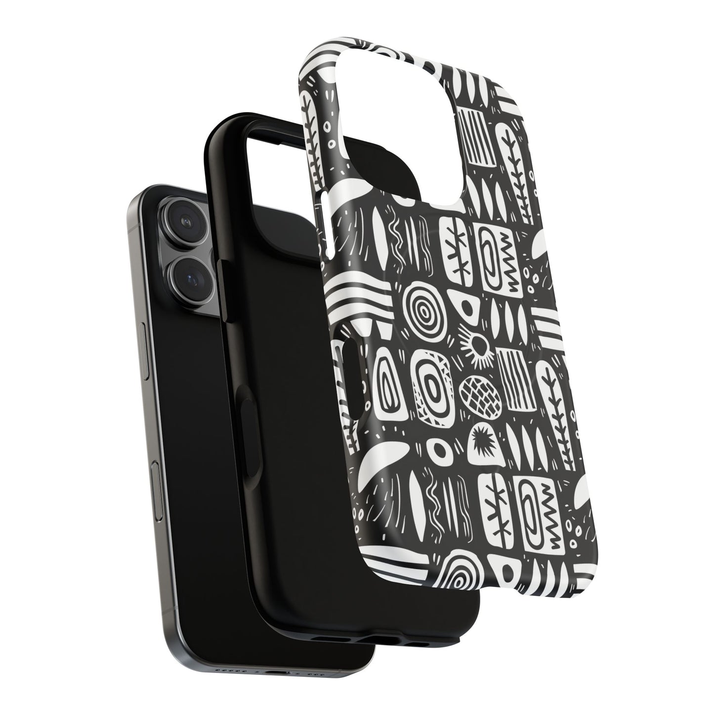 Modern Abstract Geometric Tough Magnetic Phone Case, Durable Phone Accessory, Gift for Him or Her, Artistic Design, Modern Decor