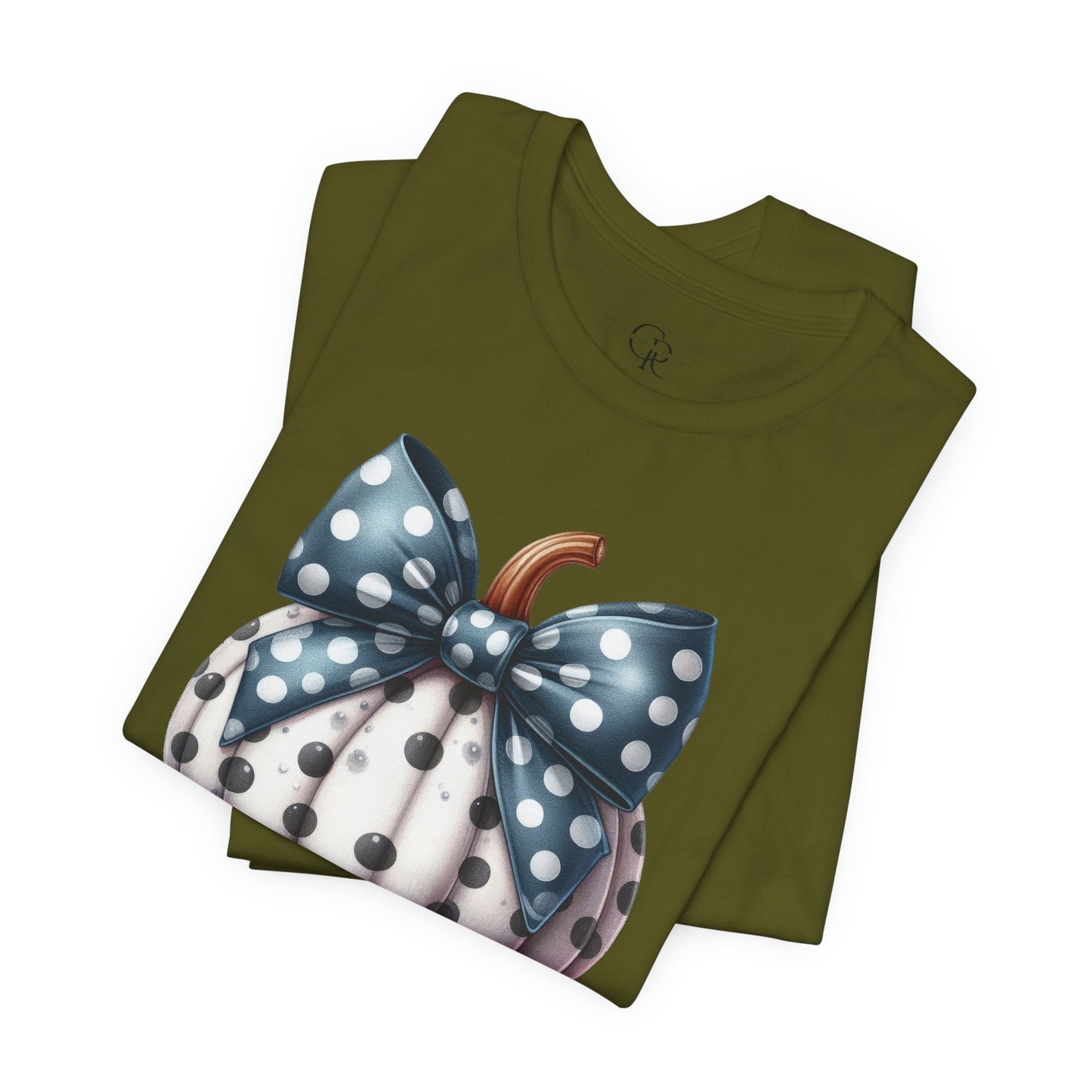 Polka Dot Pumpkin Charm Unisex Jersey Short Sleeve Tee