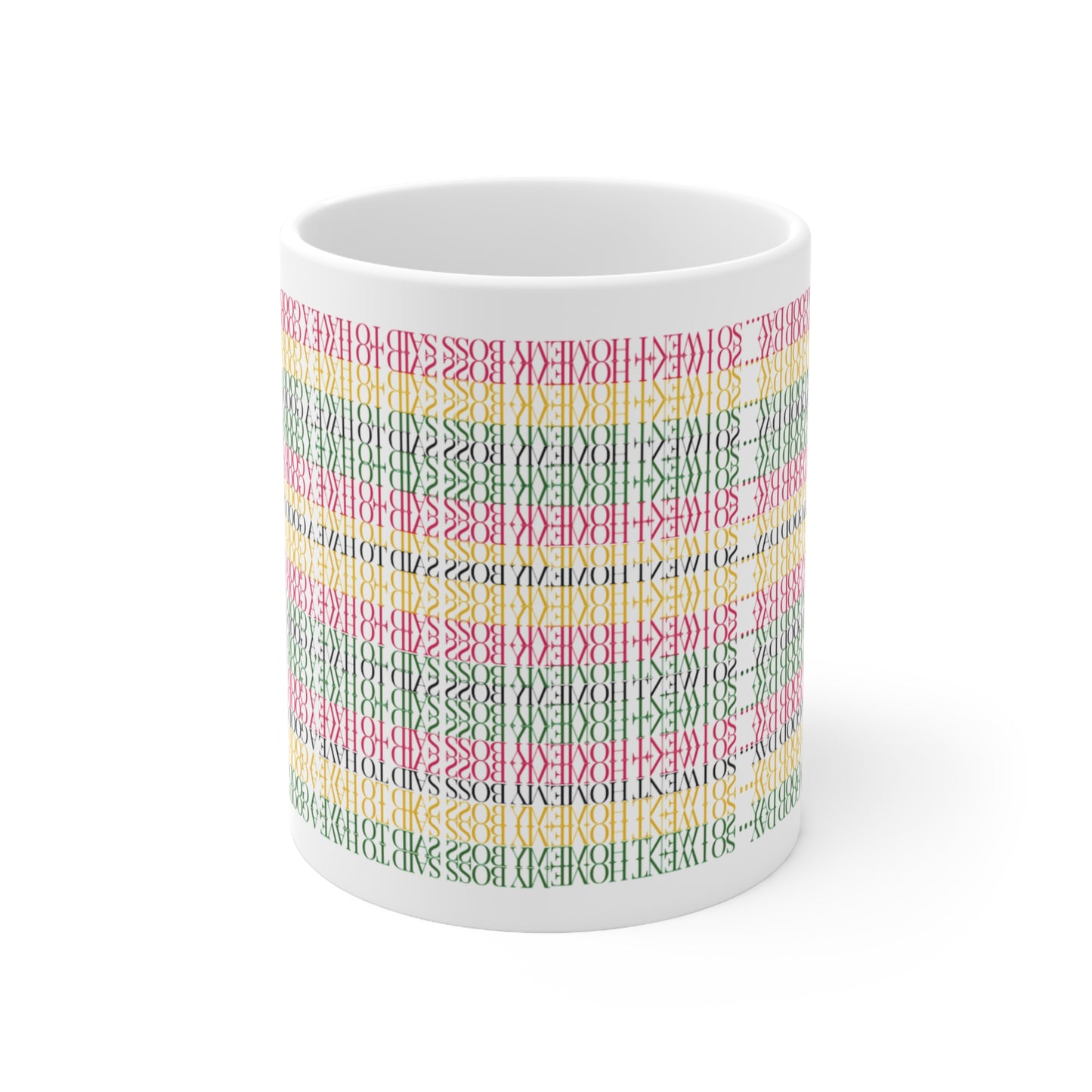 Funny Hidden Message Mug - “My Boss said to have a good day… so I went home.”- Viral Optical Illusion Mug - Secret Sarcastic Work Message - Dishwasher Safe, Unique Gifts for Coffee Lovers, Home & Office Decor, Holiday Present.