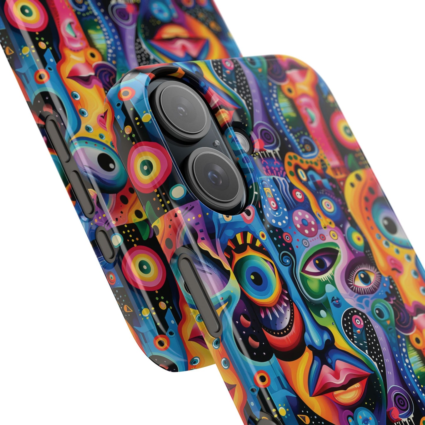 Psychedelic Visions Slim iPhone Case - Vibrant Design for Artistic Souls