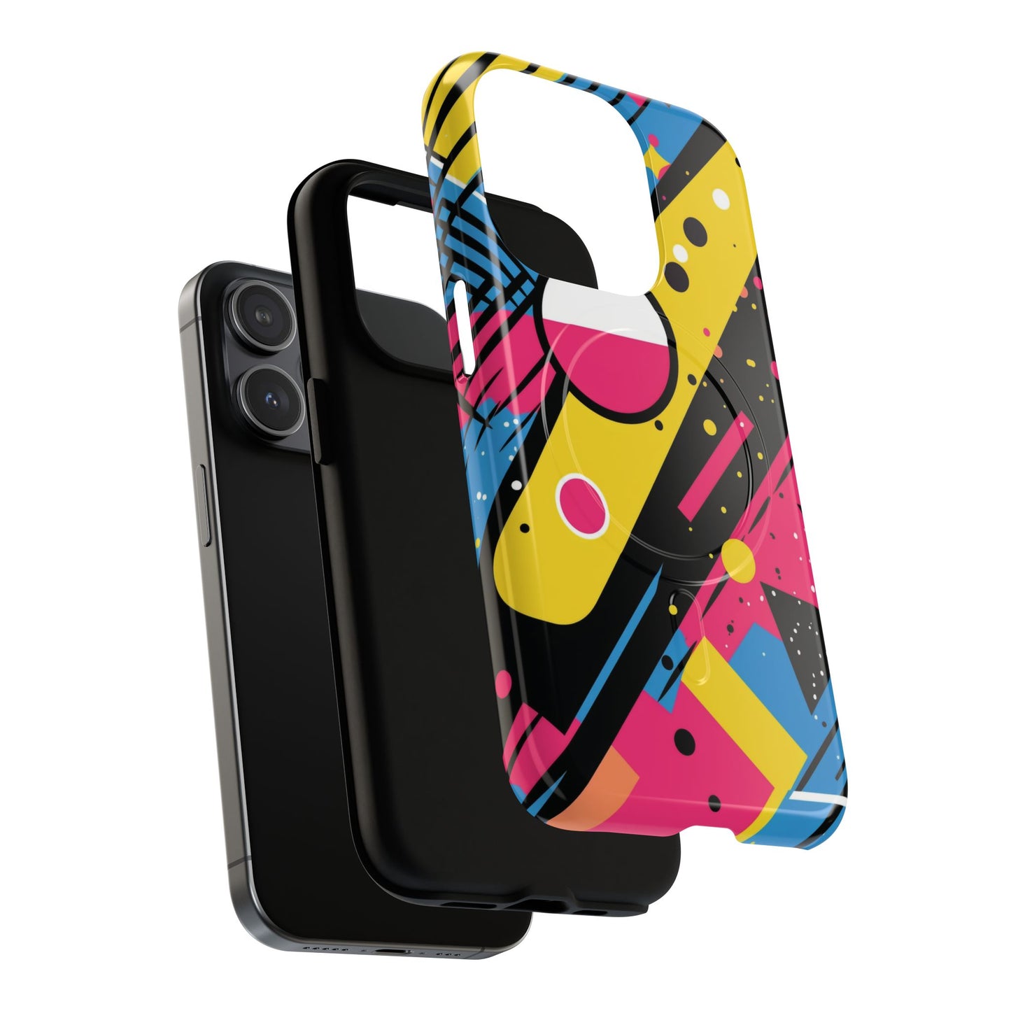 Electric Motion Mix iPhone Cases for Creative Souls | Tough iPhone Magnetic Cases, Stylish Protection, Unique iPhone Accessories, Gift for Art Lovers, Retro Vibes