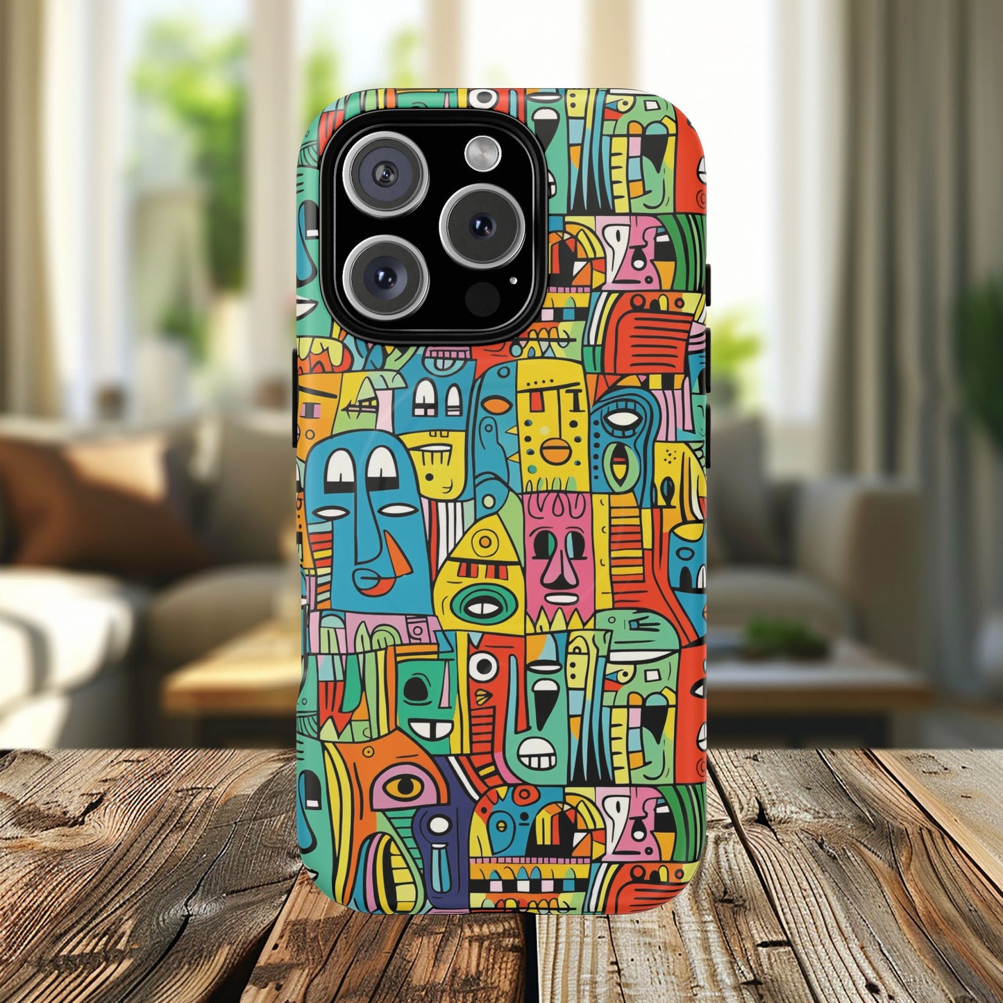 Vibrant Art Magnetic Phone Case, Colorful Protector, Unique iPhone Case, Gift for Artists, Trendy Tech Accessory