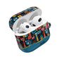 Personalized Abstract Eye Pattern AirPod Case — Colorful Tribal Graphic with Custom Text/Name