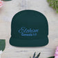 Blue Embroidery 'ELOHIM, GENESIS 1:1' Flat Bill Snapback Hat, Stylish Cap for Everyday Wear, Church Events, Gift for Him/Her, Streetwear Accessory, Casual Fashion
