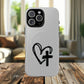 Tough Magnetic Phone Case with Heart & Cross Design, Durable Phone Cover, Unique Gift for Her, Stylish Accessory, Everyday Use